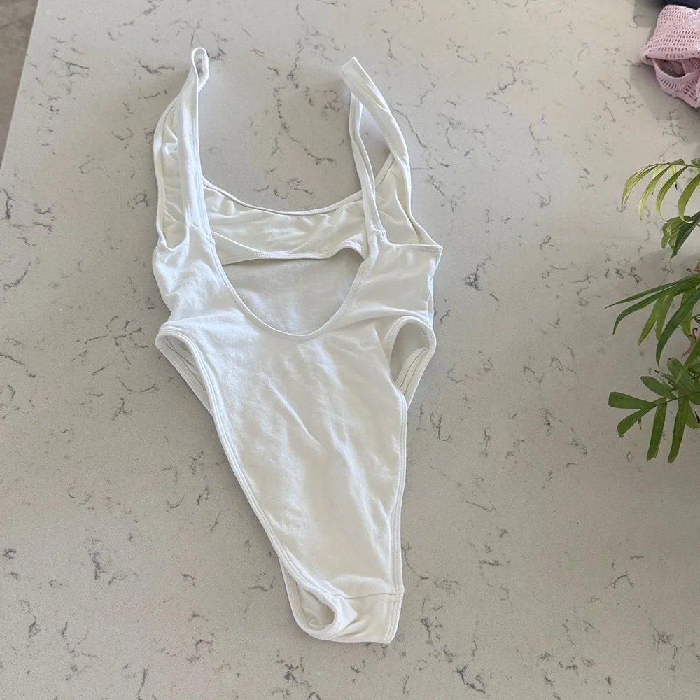 Frankie's Bikinis White One-Piece Swimsuit